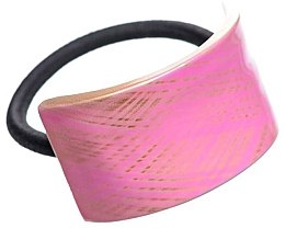 Парфумерія, косметика Затискач еластичний для волосся "Pink" - Kosmart Medium Size Rectangular Shape Hair Elastic With Decoration