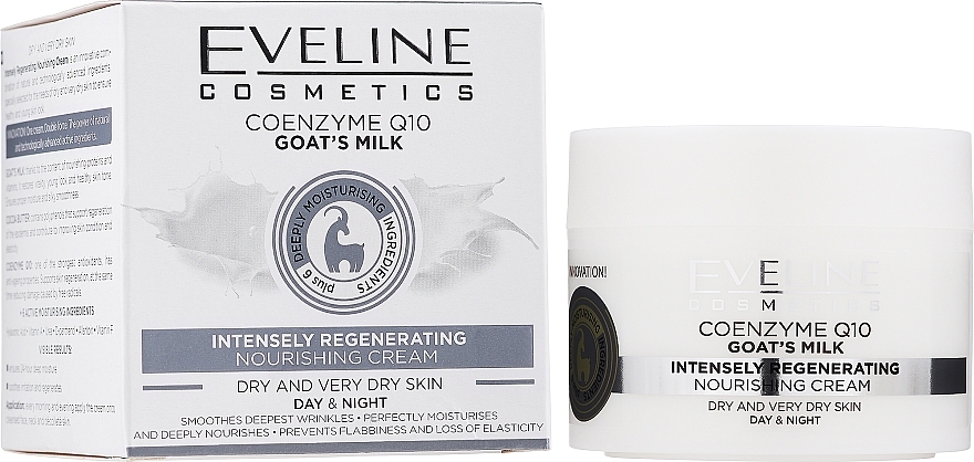 Живильний крем "Глибока регенерація" для сухої та дуже сухої шкіри - Eveline Cosmetics Goat's Milk Intensely Regenerating Cream — фото N2