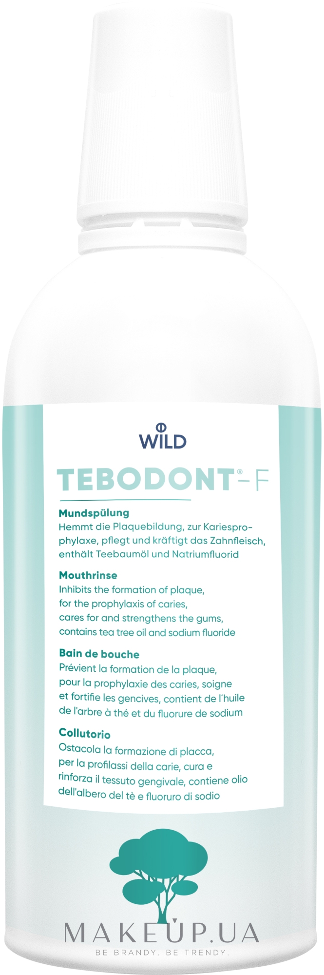 Ополаскиватель для полости рта с маслом чайного дерева и фторидом - Dr. Wild Tebodont-F (Melaleuca Alternifolia) — фото 500ml