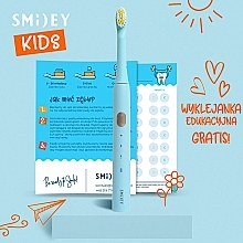 Дитяча електрична звукова зубна щітка, блакитна - Smiley Light Kids — фото N4