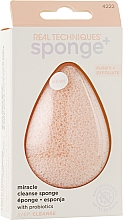 Двусторонняя губка для лица с пробиотиками - Real Techniques Sponge + Cleanse Sponge With Probiotics — фото N3