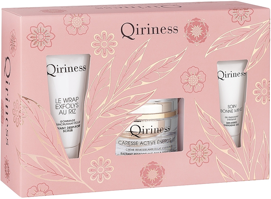 Набір - Qiriness The Caresse Active Energie Gift Sets (cr/50ml + scr/30ml + f/gel/15ml) — фото N1