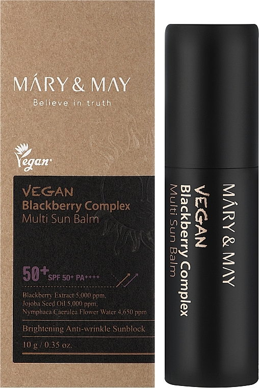 Сонцезахисний стік для обличчя - Mary&May Vegan Blackberry Complex Multi Sun Balm SPF50+ PA++++ — фото N2