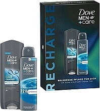 Набор - Dove Men+Care Clean Comfort (deo/spr/150ml + sh/gel/250ml) — фото N1