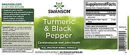 Харчова добавка "Куркума й чорний перець" - Swanson Full Spectrum Turmeric & Black Pepper — фото N3