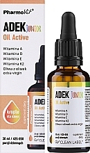 Витамины ADEK, в каплях - Pharmovit Clean Label ADEK Junior Oil Active — фото N2