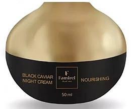 Нічний живильний крем для обличчя із екстрактом чорної ікри - Famirel Black Caviar Nourishing Night Cream — фото N1