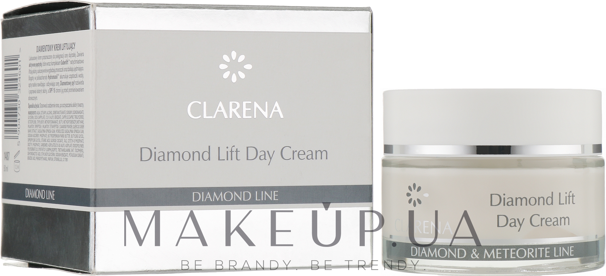 Алмазный лифтингующий дневной крем SPF 15 - Clarena Anti Age De LUX Line Diamond Lift Day Cream — фото 50ml