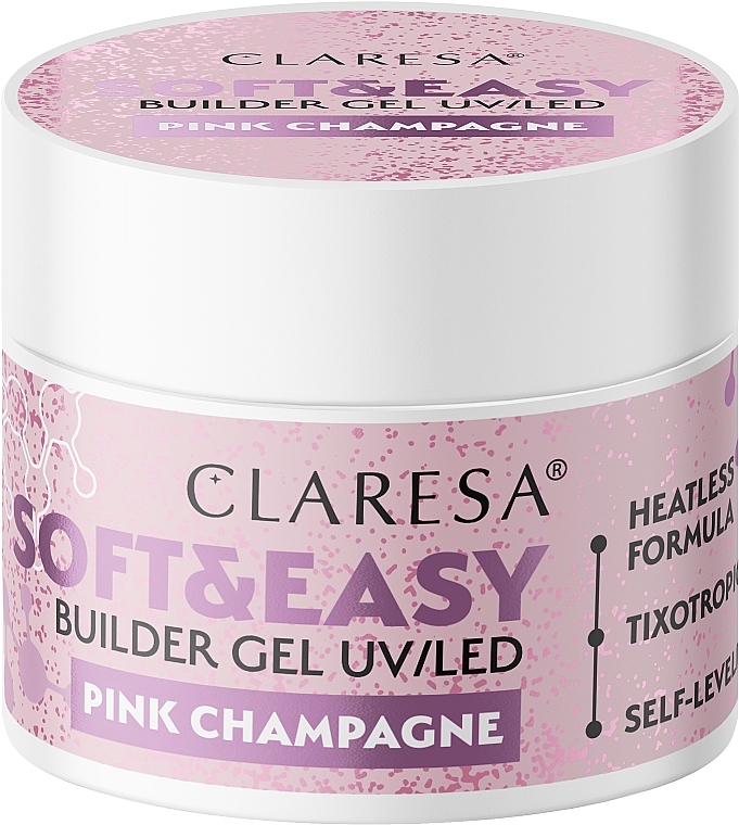Моделирующий гель для ногтей - Claresa Soft & Easy Builder Gel UV/LED Pink Champagne — фото N1