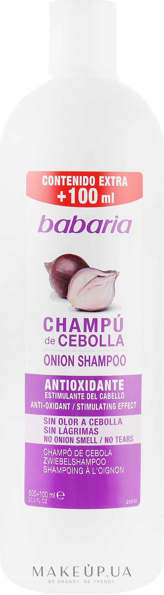 Шампунь "Луковый" для роста волос - Babaria Onion Shampoo — фото 600ml