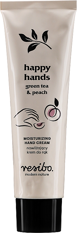 Зволожувальний крем для рук "Зелений чай і персик" - Resibo Happy Hands Moisturizing Hand Cream — фото N1