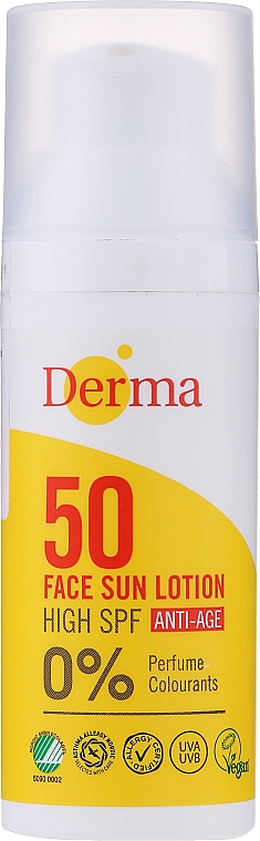 Солнцезащитный антивозрастной лосьон для лица - Derma Sun Face Lotion Anti-Age SPF50 — фото N4