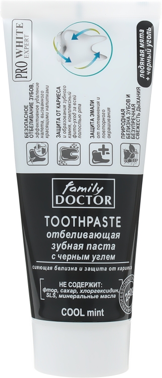 Відбілювальна зубна паста "Сяйна білизна і захист від карієсу" - Family Doctor Toothpaste — фото N2