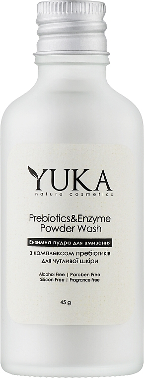 Ензимна пудра для вмивання з пребіотиком для чутливої шкіри - Yuka Prebiotics&Enzyme Powder Wash