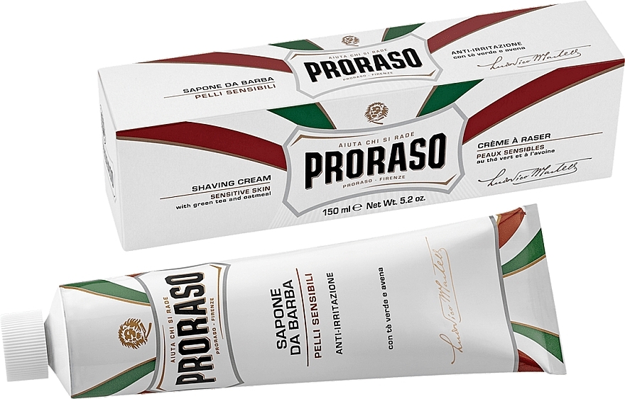 УЦІНКА Крем для гоління для чутливої шкіри - Proraso White Line Anti-Irritation Shaving Cream * — фото N1