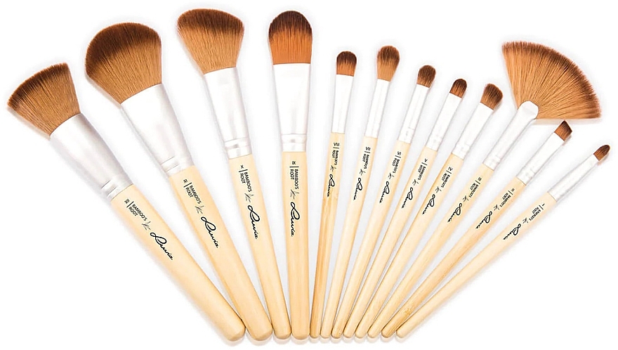 Набір пензлів для макіяжу, 12 шт. - Luvia Cosmetics Bamboo’s Root Brush Set — фото N3