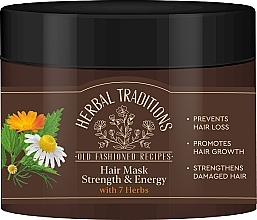 Зміцнювальна маска для волосся "7 трав" - Herbal Traditions Strength & Energy Hair Mask — фото N1