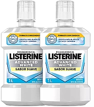 Набор - Listerine Advanced White Mild Flavor (mouthwash/2x1000ml) — фото N1