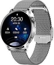 Смарт-часы для женщин, серебрянная сталь - Garett Smartwatch Lady Elegance RT — фото N1