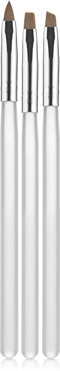Набор кистей для наращивания гелем и дизайна ногтей с прозрачной ручкой - Nails Molekula — фото N1