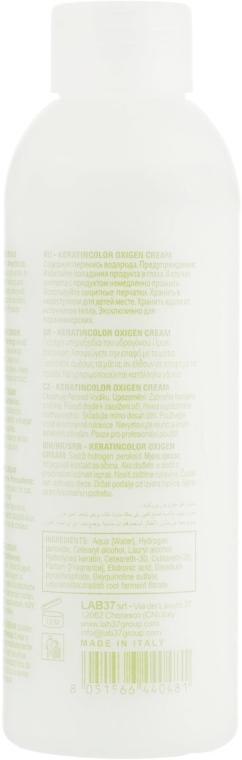 Окислитель кремообразный 6% - BBcos Keratin Color Oxigen Cream 20 Vol — фото N2
