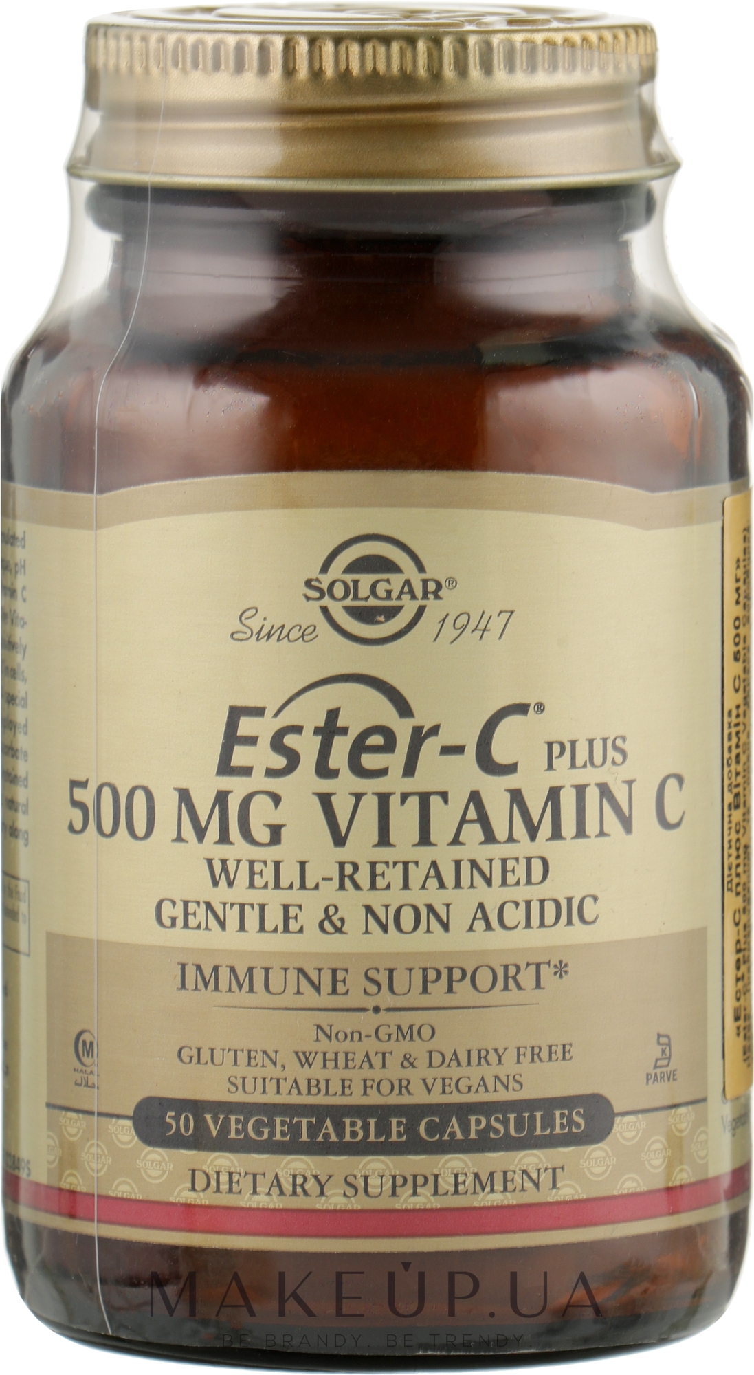 Вітамін С - Solgar Ester-C Plus 500 мг Vitamin C — фото 50шт