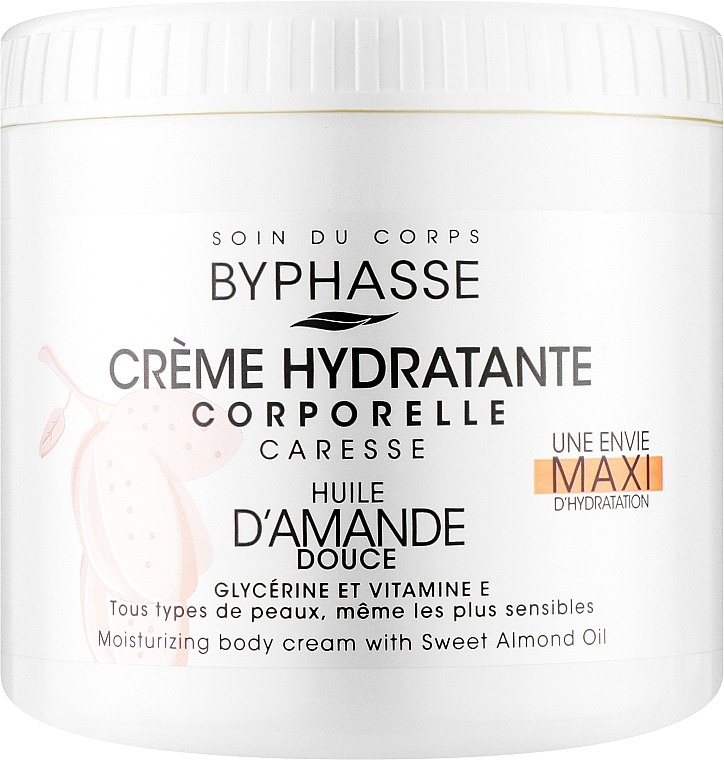 Увлажняющий крем для тела с маслом сладкого миндаля - Byphasse Body Moisturizer Cream With Sweet Almond Oil