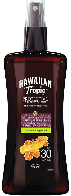 Сухое масло для загара - Hawaiian Tropic Protective Dry Spray Oil Mist SPF 30 — фото N1