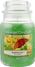 Ароматическая свеча "Хороший день" в банке - Yankee Candle Beautiful Day Scented Candle Large Jar — фото N1