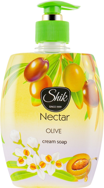 Крем-мило оливкове, у полімерній пляшці - Шик — фото N1