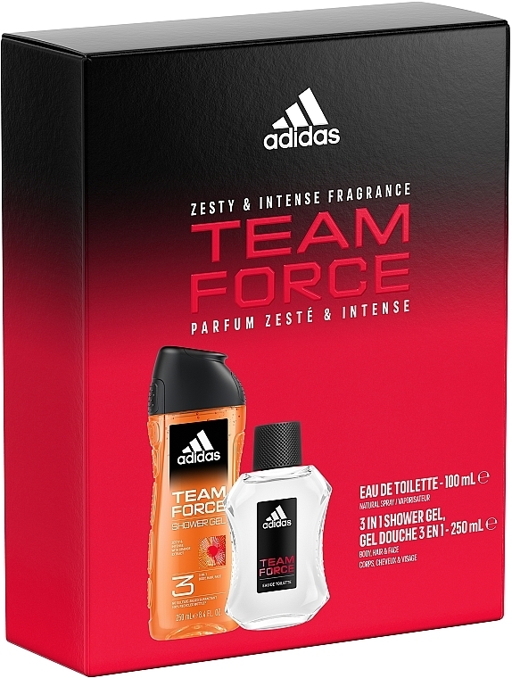 УЦЕНКА Adidas Team Force - Набор (edt/100ml + s/g/250ml) * — фото N2