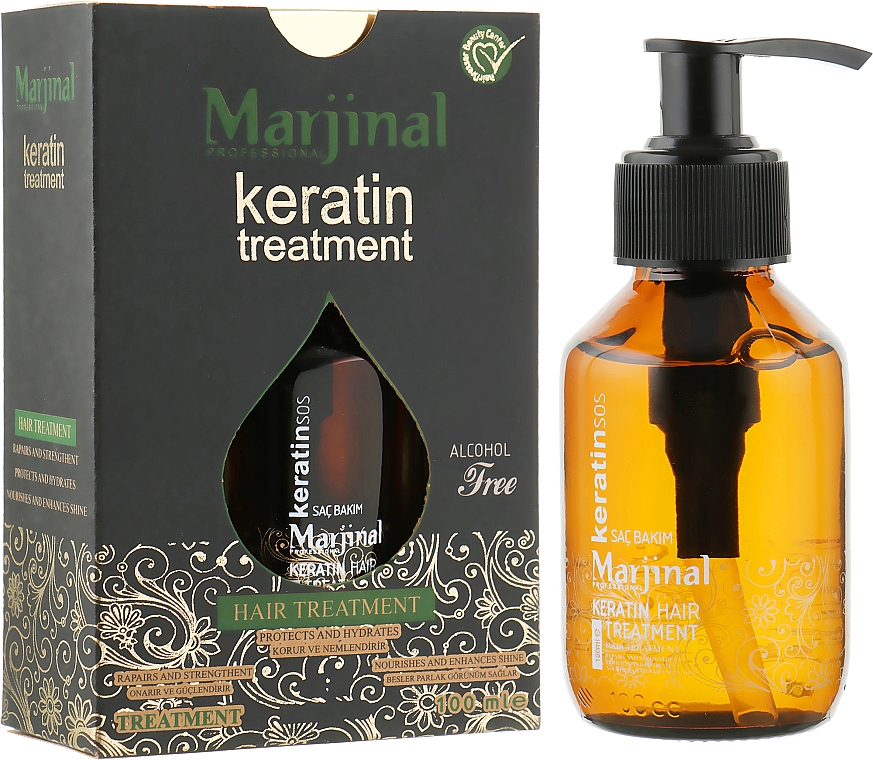 Кератиновое масло для волос - Marjinal Keratin Hair Treatment