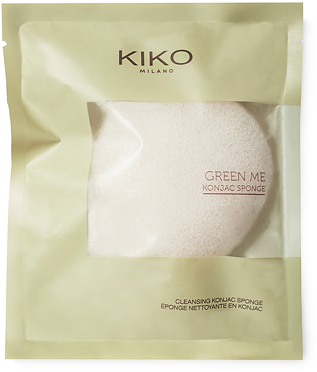 Спонж конняку для очищення й відлущування шкіри обличчя - Kiko Milano Green Me Konjac Sponge — фото N1