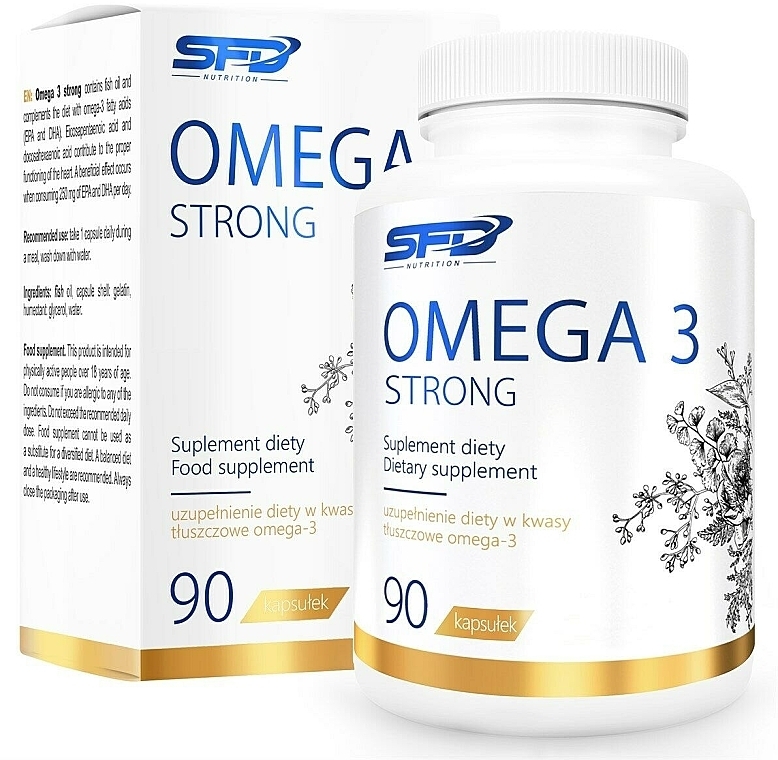 Харчова добавка "Omega 3 Strong" - SFD Nutrition Omega 3 Strong 1000mg — фото N1