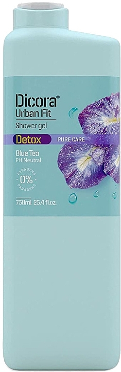 Гель для душа "Голубой чай" - Dicora Urban Fit Detox Blue Tea Shower Gel — фото N1