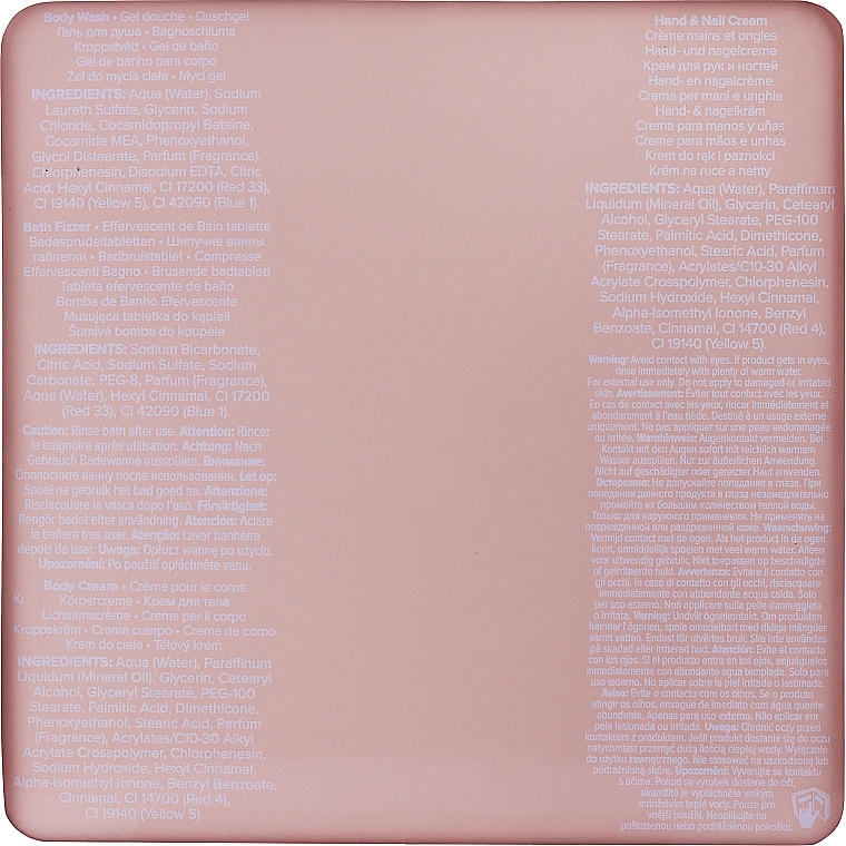 Набор - Grace Cole The Luxury Bathing Warm Vanilla Set (sh/gel/50ml + h/cr/50ml + b/cr/50ml + bath/bomb/25g) — фото N3
