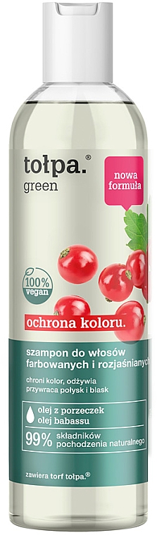 Шампунь для фарбованого й знебарвленого волосся - Tolpa Green Protection Shampoo — фото N1