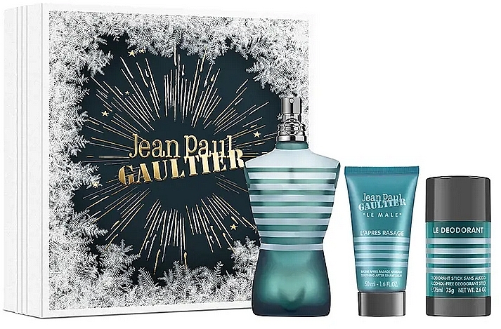 Jean Paul Gaultier Le Male - Набор (edt/125ml + ash/balm/50ml + deo/stick/75ml) — фото N1