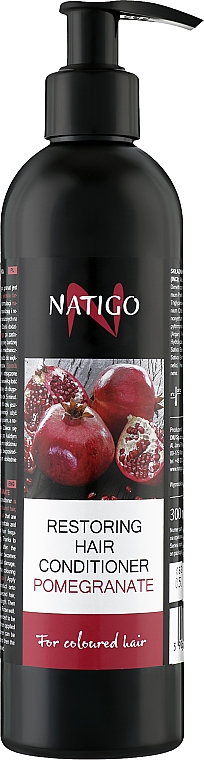 Кондиціонер для волосся відновлювальний "Гранат" - Natigo Strengthening Hair Conditioner — фото N1