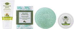 Набор - Kalliston Gift Box Avocado (body/cr/50ml + b/butter/50ml + soap/100g + sponge) — фото N2