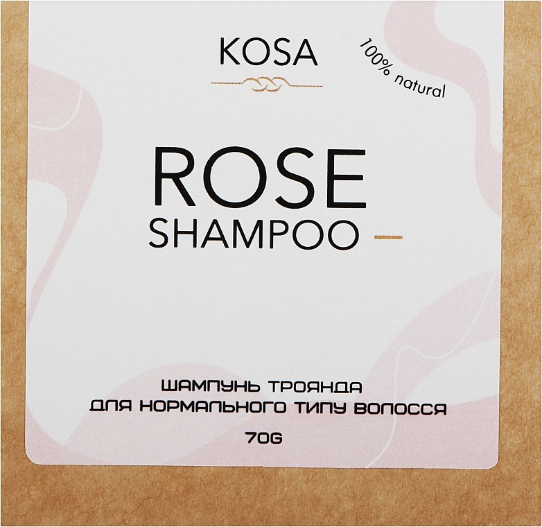Твердий шампунь для всіх типів волосся "Троянда" - Kosa Rose Shampoo