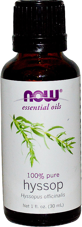 Эфирное масло иссопа - Now Foods Essential Oils 100% Pure Hyssop — фото N1