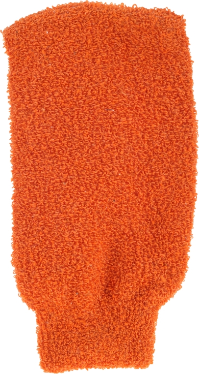 Рукавица для мытья и массажа тела, оранжевая - Efas — фото N1