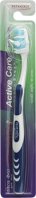 Зубная щетка "Активный уход", бело-синяя - Patanjali Active Care Toothbrush — фото N1