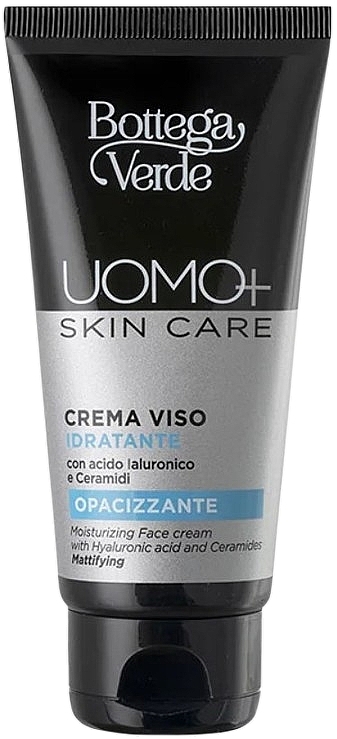 Увлажняющий и матирующий крем для лица - Bottega Verde Uomo+ Skin Сare Moisturizing and Mattifying Face Cream — фото N1