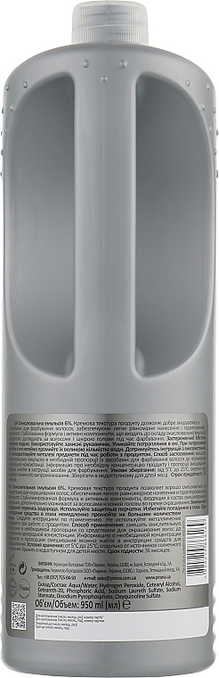 Окислювальна емульсія 6% - Glori's Oxy Oxidizing Emulsion 20 Volume 6 % — фото N2