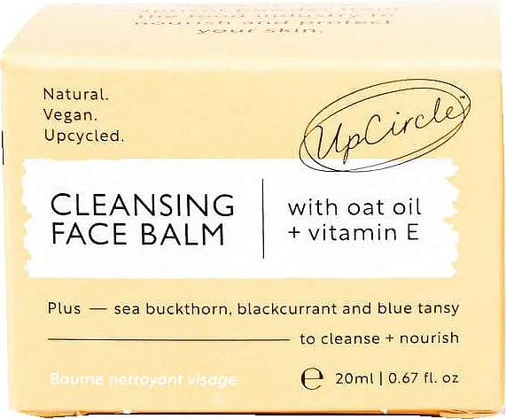 Очищающий бальзам для лица - UpCircle Cleansing Face Balm with Oat Oil + Vitamin E Travel Size (мини) — фото N2