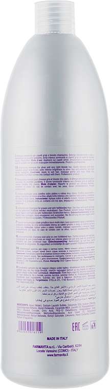 Оживляющий шампунь для седых и светлых волос - Farmavita Amethyste Silver Shampoo — фото N4