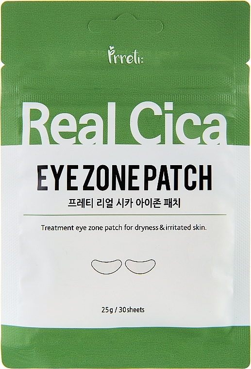 Тканевые патчи для зоны вокруг глаз - Prreti Real Cica Eye Zone Patch