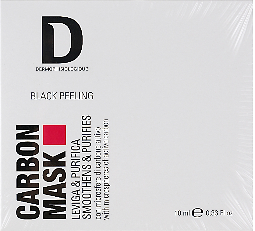 ПОДАРОК! Карбоновая маска с активированным углем для лица - Dermophisiologique Black Peeling Carbon Mask (мини) — фото N1